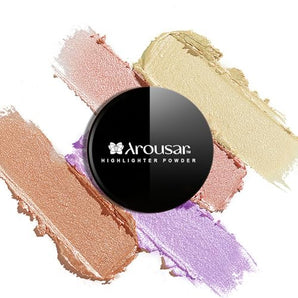 Arousar Highlighter Powder, Shimmer Illuminators for a Glowing Look, Pigment Rich and Silky Texture, Long Lasting Brilliant Facial Cosmetics