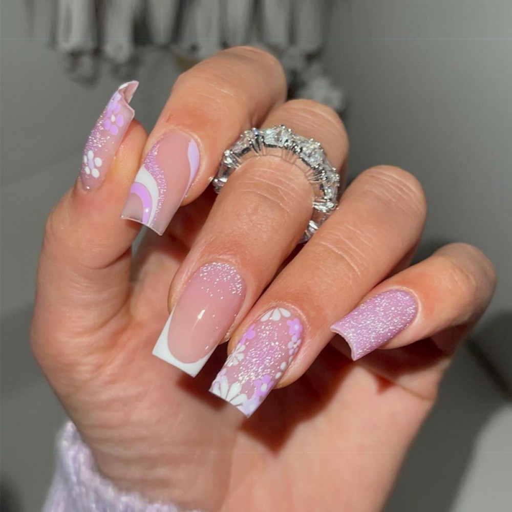 Lavender Purple  French Press on Nails 24pcs
