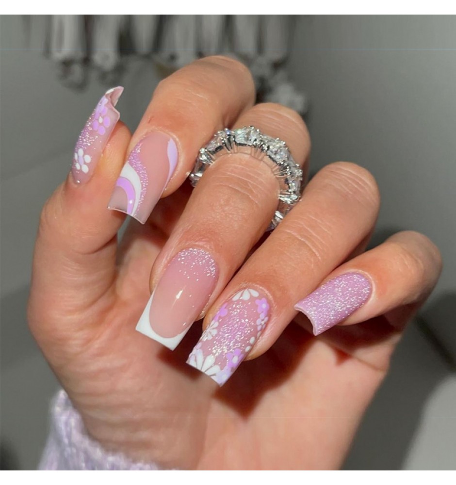 Lavender Purple  French Press on Nails 24pcs