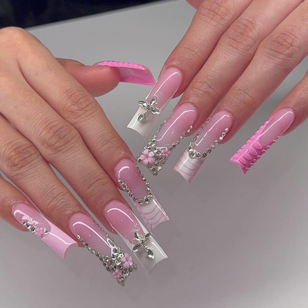 Phosphor Long Press on Nails 24pcs