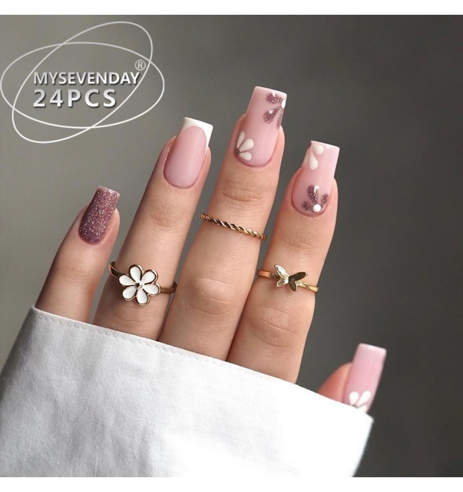 Chickweed French Press on Nails 24pcs