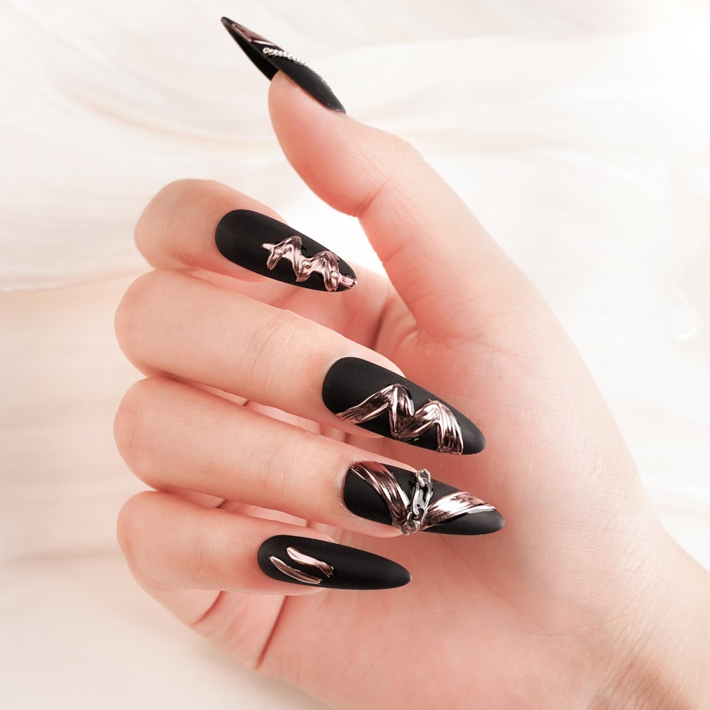 Sweet cool blackpink hand-made Press On Nails	10PCS