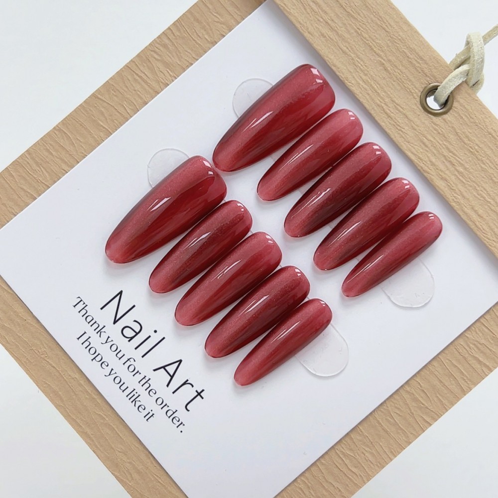 Dark Silver Press On Nails 10PCS