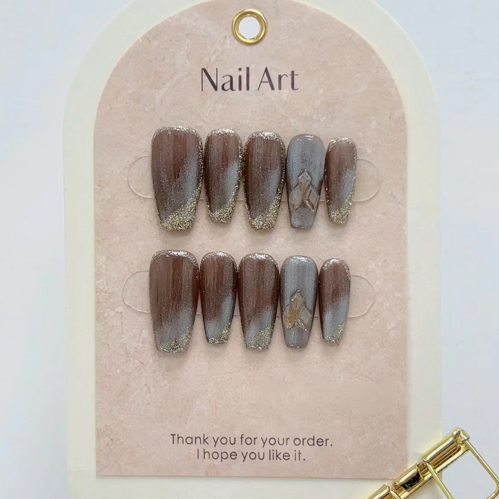 Caramel Chestnut Press On Nails 10pcs